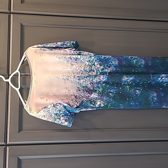 Maxi multicolored floral dress size XL, fits like a large - Picture 5 of 6